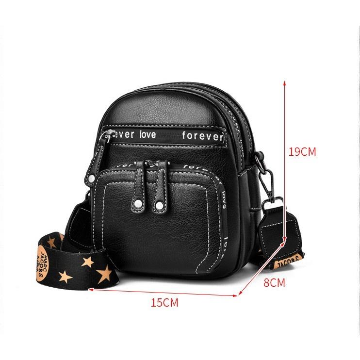 Túi xách, túi đeo chéo thời trang nữ ZuCi A06 phong cách Hàn Quốc trẻ trung xinh xắn size 15cm