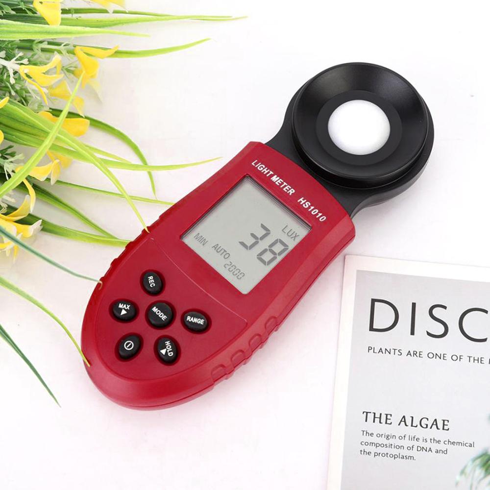 Digital Illuminance Light Meter Auto Range LCD Photometer 200,000 Lux Portable Handheld Luxmeter Light Intensity Tester for Industrial Lab Plants