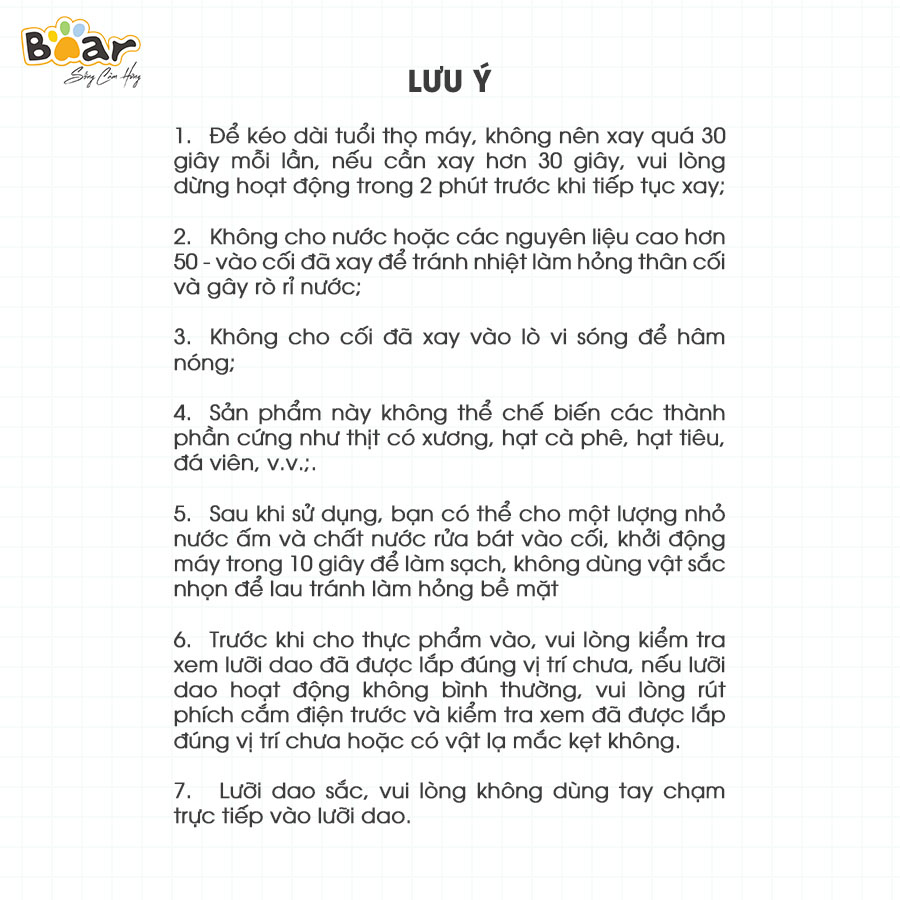 [Hàng Chính Hãng] Máy xay thịt Bear 2.5L QSJ-C04R8S xay nhuyễn đa dạng các loại thực phẩm công suất mạnh lên tới 350W giúp xay nhuyễn thịt và nhiều thực phẩm với màu sắc nhã nhặn, sang trọng