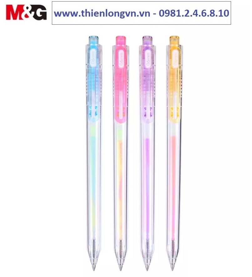 Bộ 4 cây bút nước bảy sắc cầu vồng 0.6mm M&G - AGPT0704