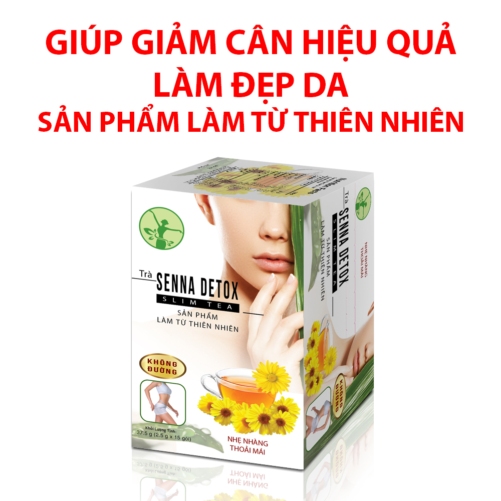 TRÀ GIẢM CÂN SENNA DETOX (2.5g x 15 gói) - GIÚP LÀM ĐẸP DA, GIẢM CÂN HIỆU QUẢ, TỐT CHO NGƯỜI TÁO BÓN - SẢN PHẨM LÀM TỪ THIÊN NHIÊN