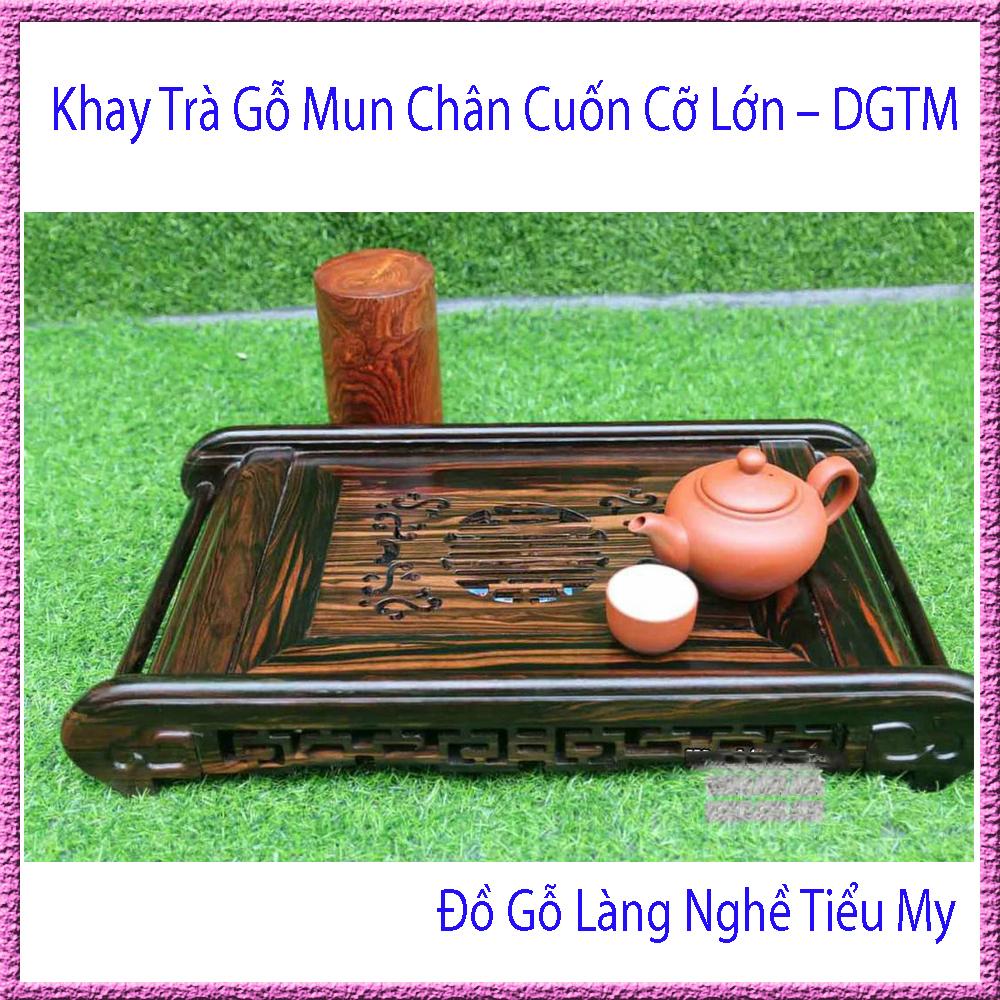 Khay trà Cuốn Thư gỗ Mun cực sang trọng, độc đáo. Cao Cấp - Khay Đựng Nước Inox 304