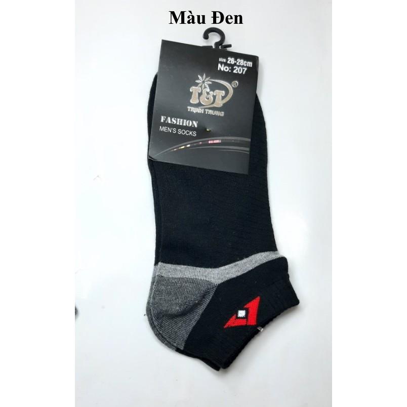 TẤT VỚ NAM CỔ NGẮN In hình tam giác Trên cổ vớ Chất liệu thun cotton Thấm hút mồ hôi