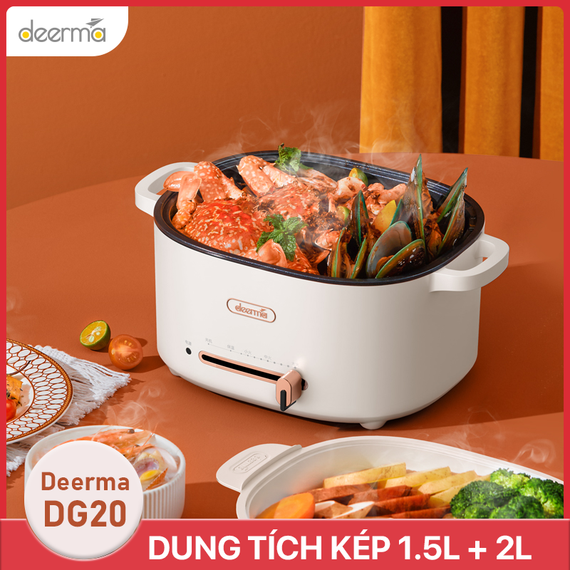 Nồi Lẩu Điện Đa Năng Deerma DG20 - Hàng Nhập Khẩu