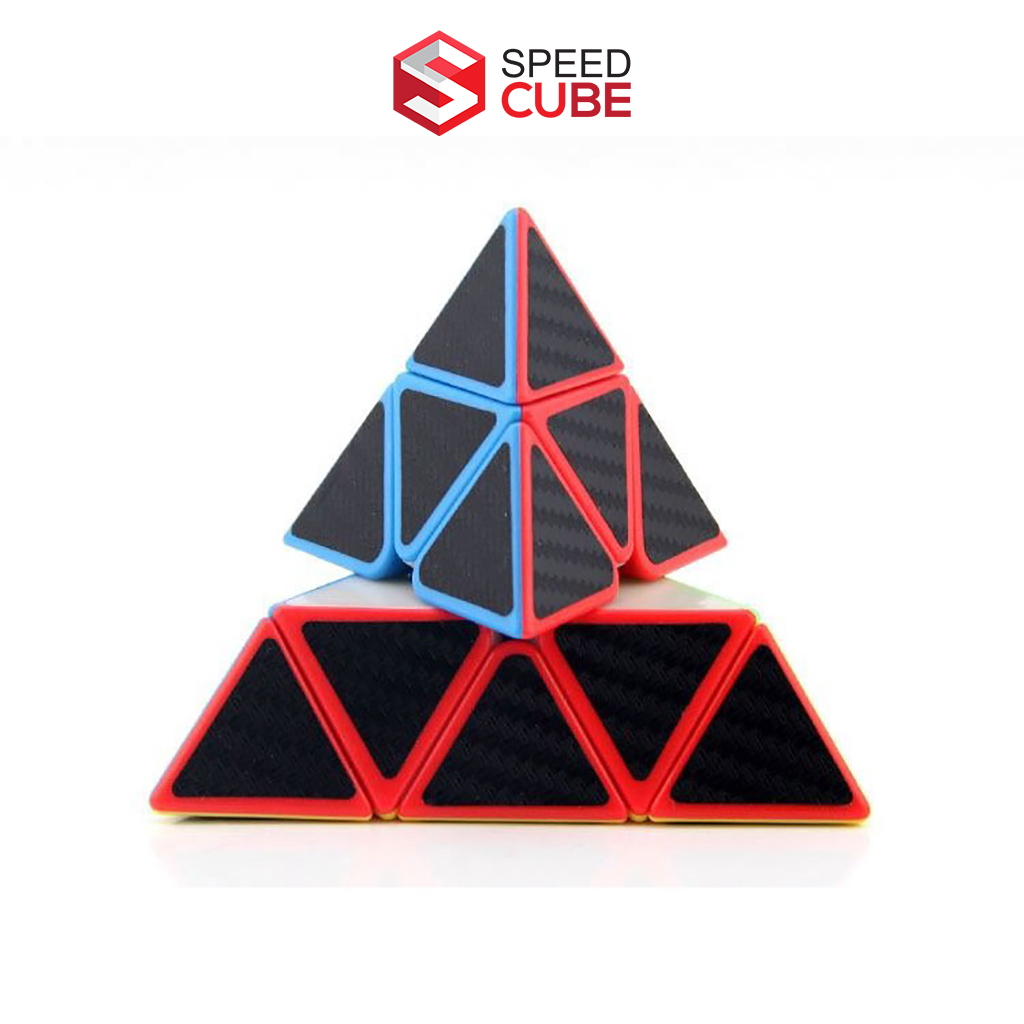 Đồ Chơi Ảo Thuật Rubik Tam Giác Carbon Pyraminx Stickerless