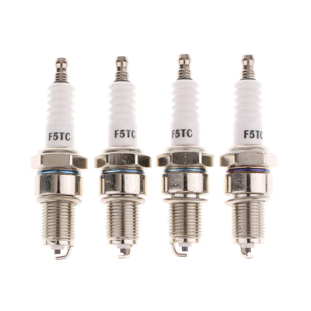 4 Pieces Motorcycle Automobile ATV Standard Spark Plug F5TC BP7HS