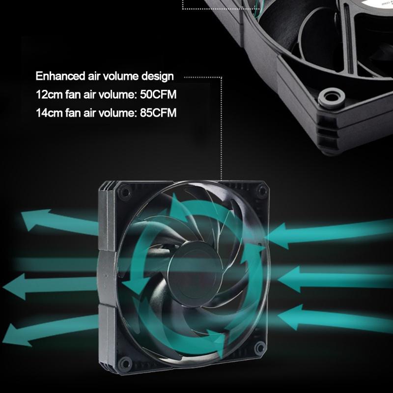 Khung Quạt Tản Nhiệt 4 Pin Màu Đen Phanteks PWM 9 Lưỡi Đen Chuyên Dụng