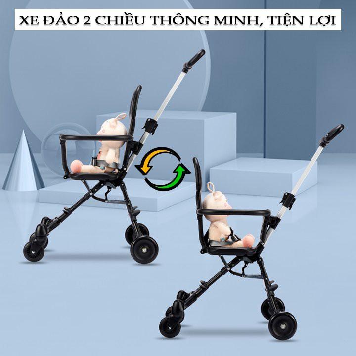 Xe Đẩy Gấp Gọn Cho Bé. Xe Đẩy Thông Minh 2 Chiều. Giảm Chấn. Gấp Gọn Trong 1 Nốt Nhạc