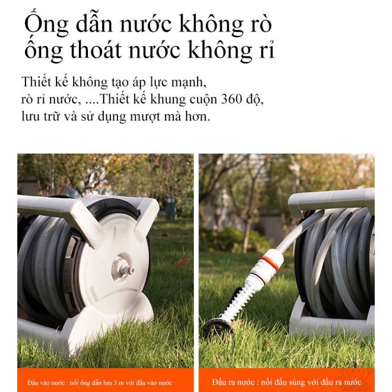Khung cuộn ống nước cao áp quay tay 15 mét - Home and Garden