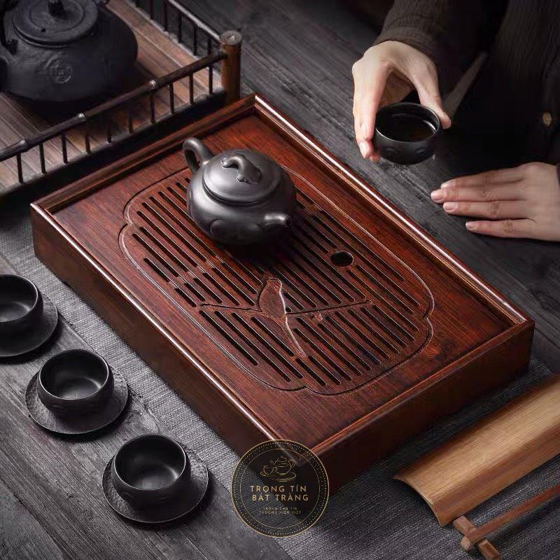 Khay Trà Tre Cao Cấp Chữ Nhật Lớn Kích Thước 42*25*3 KT 26