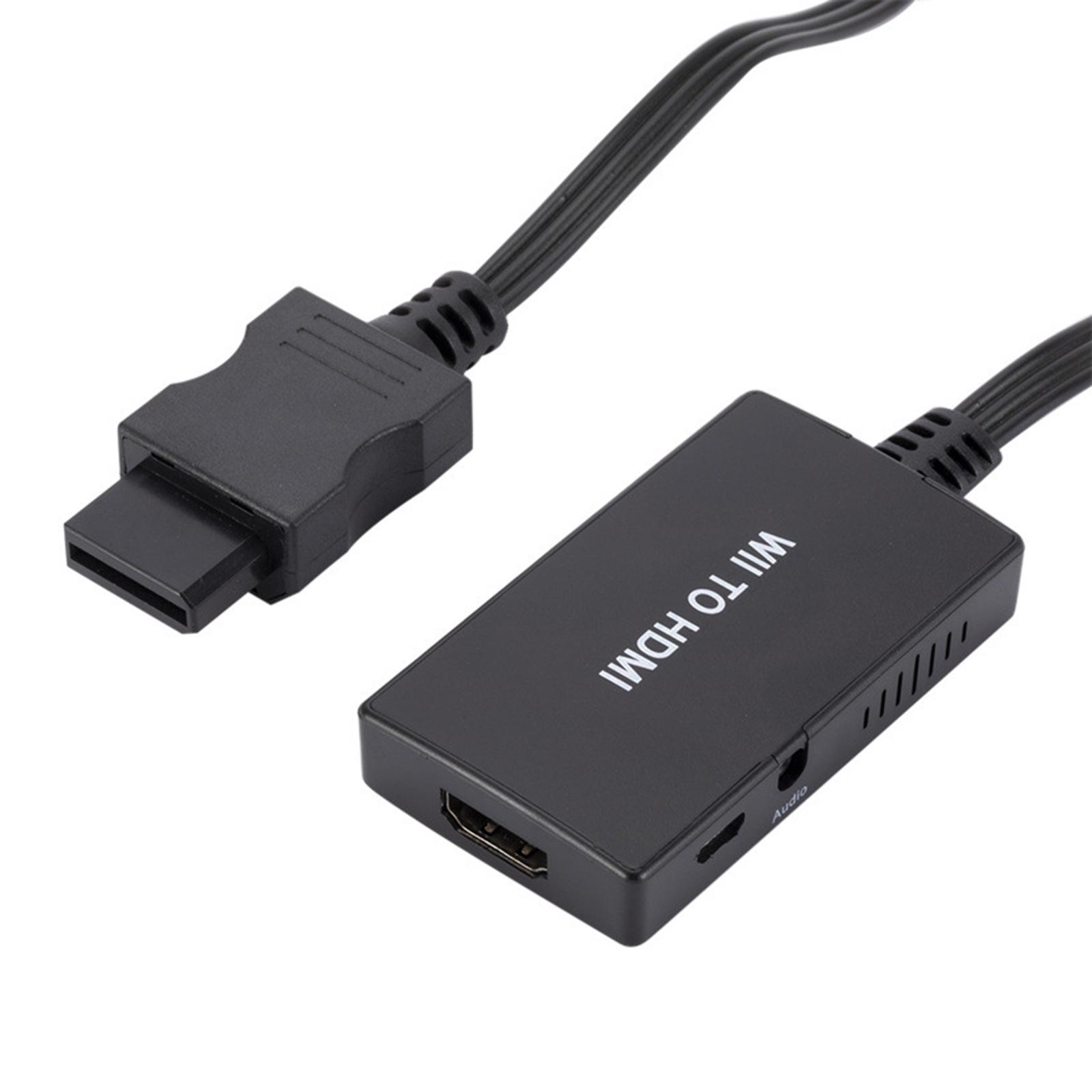 Wide Compatibility Wii2 to HDMI Converter with 3.5mm Interface Audio ,with Cable ,Output Video Adapter for Display ,HDTV Monitor, Projector