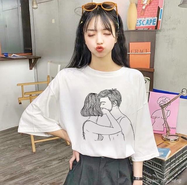 Áo thun tay lỡ form rộng ulzzang in chuyển nhiệt cpl freesize UNISEX