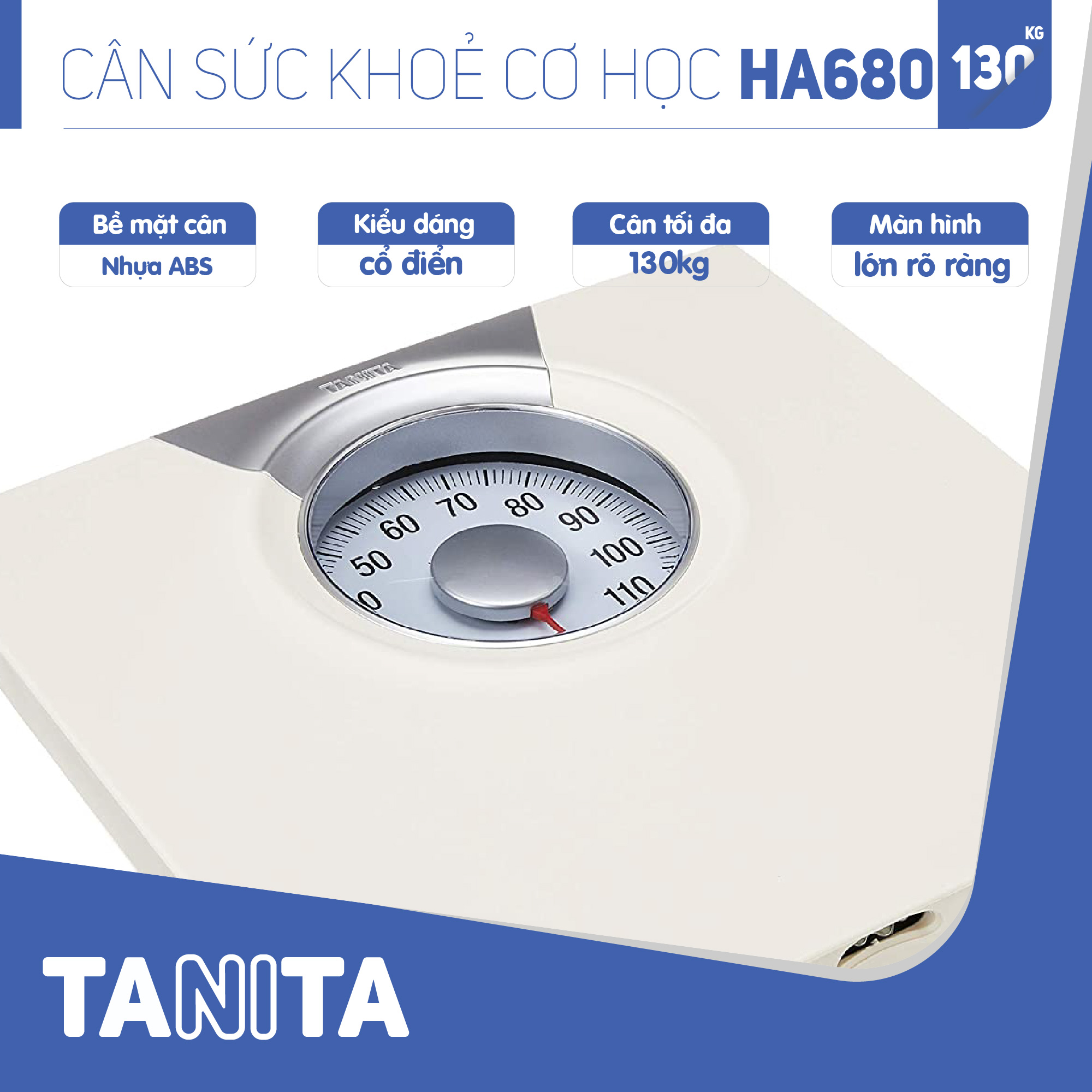 Cân sức khoẻ cơ học Tanita HA680 Nhật Bản,Cân Tanita, chính hãng nhật bản,cân cơ học,cân chính hãng,cân nhật bản,cân sức khoẻ y tế,cân sức khoẻ gia đình,cân sức khoẻ cao cấp,cân120kg,cân 130kg,Cân sức khoẻ mini