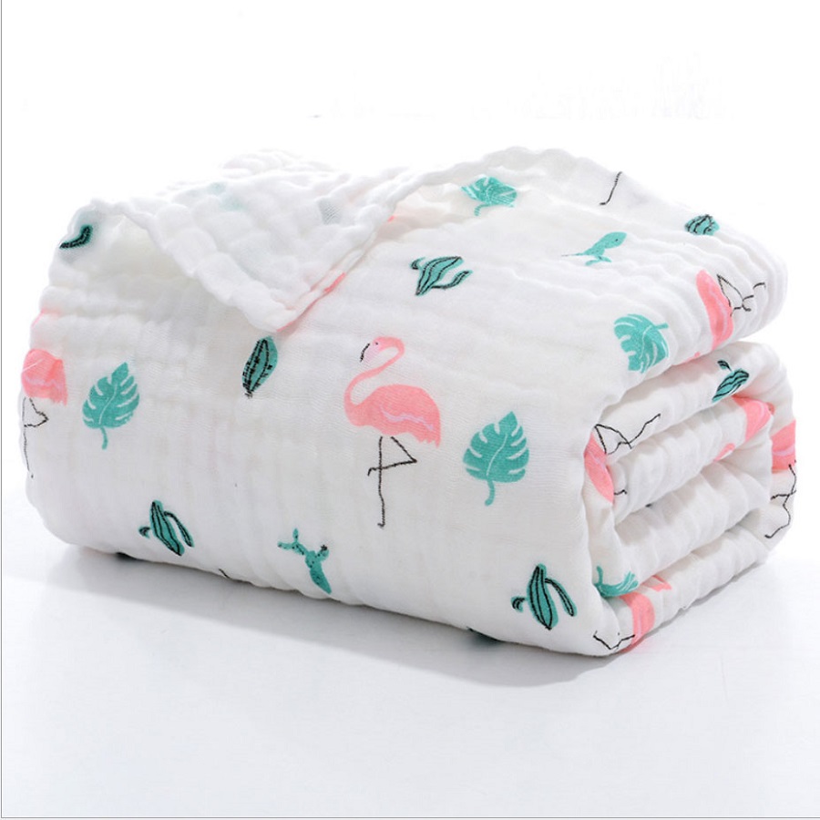 Chăn lưới chống ngạt 6 lớp gấp Seersucker Babyupp cao cấp KUTE (100 x 100 cm), có thể làm Khăn tắm cho bé, chất liệu 100% sợi bông hữu cơ an toàn