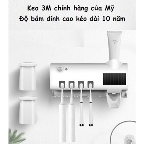 Giá Treo Bàn Chải Nhả Kem Đánh Răng Khử Khuẩn Tiện Lợi Cho Gia Đình