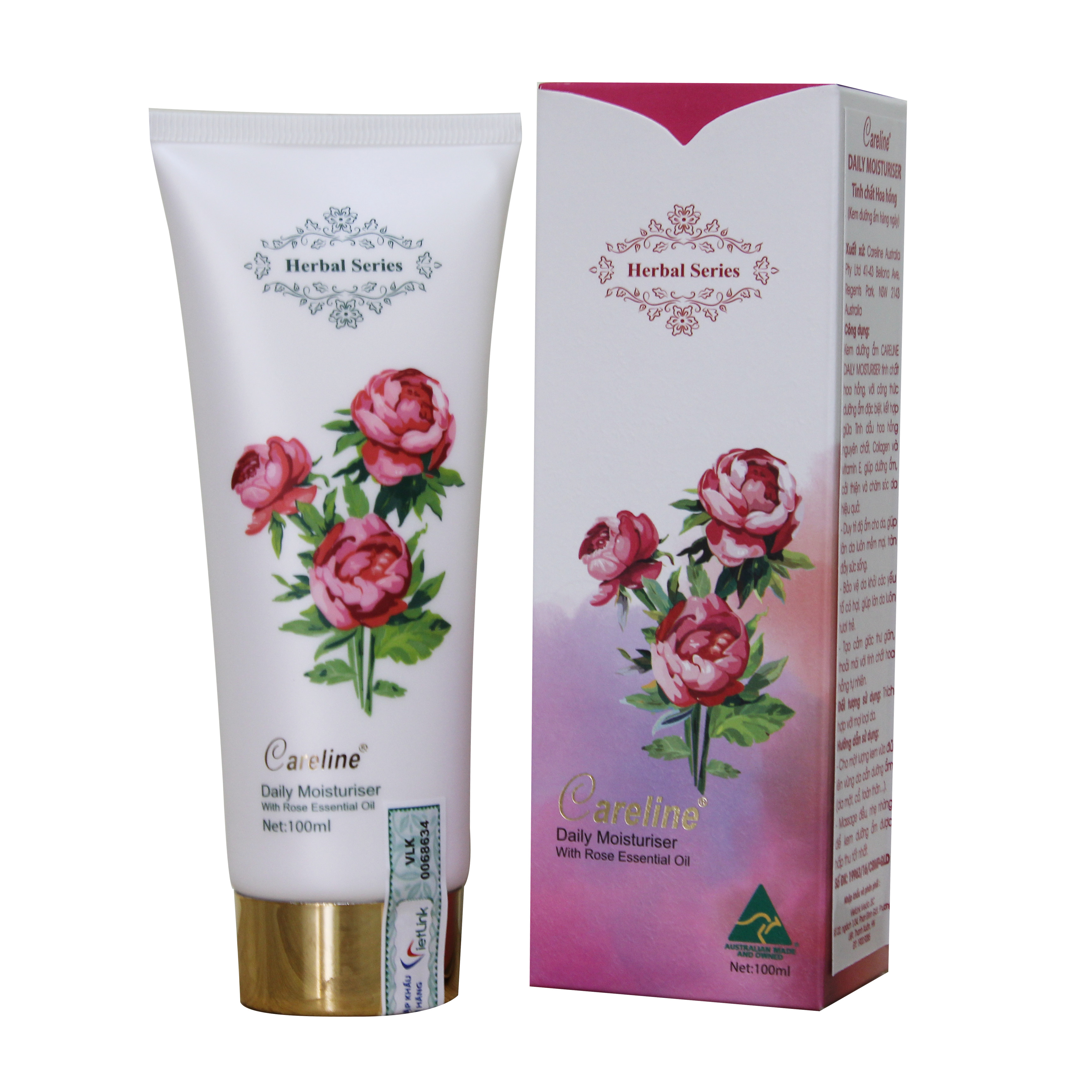 Kem dưỡng ẩm da daily moisturiser  rose oil 100ml