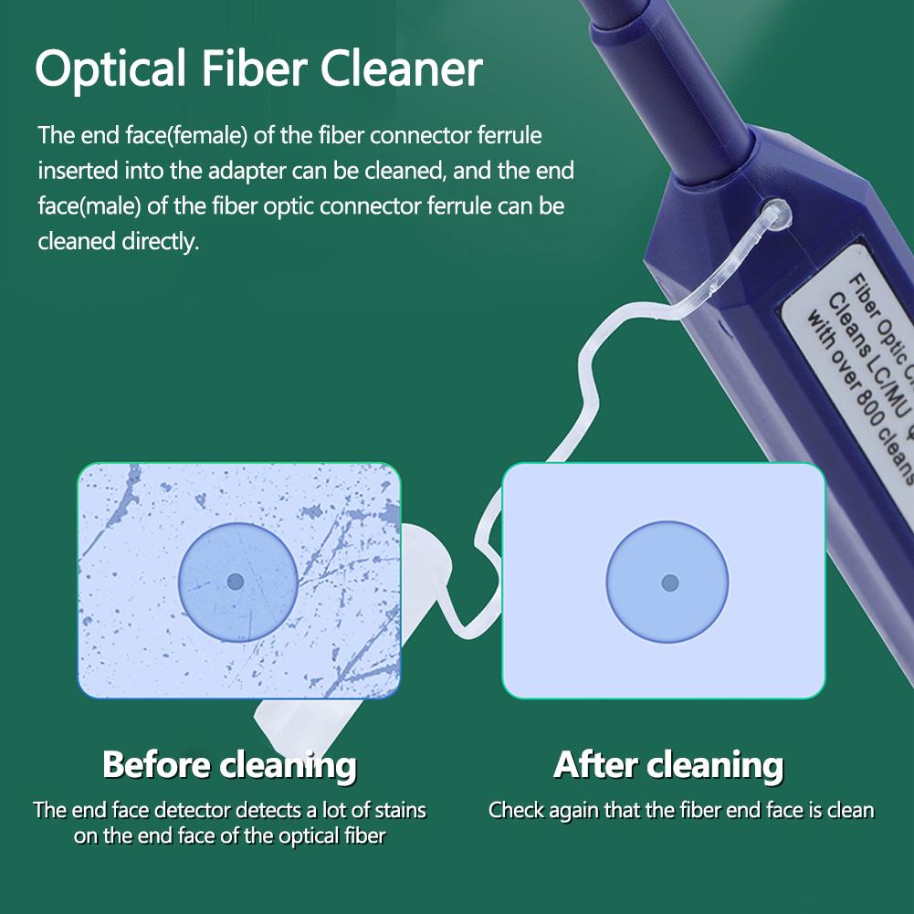 Portable One-Click Optical Fiber Cleaner Optical Fiber Cleaning Pen Professional Fiber Optic Connector Cleaner
