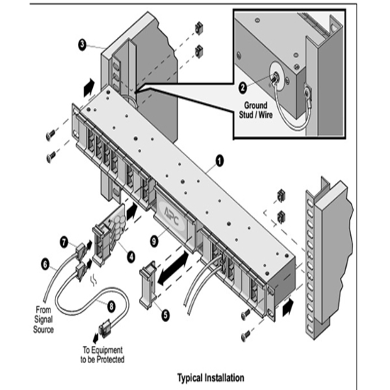 Giá Đỡ Chống Sét lắp Tủ Rack APC PRM24 - Hàng Chính Hãng
