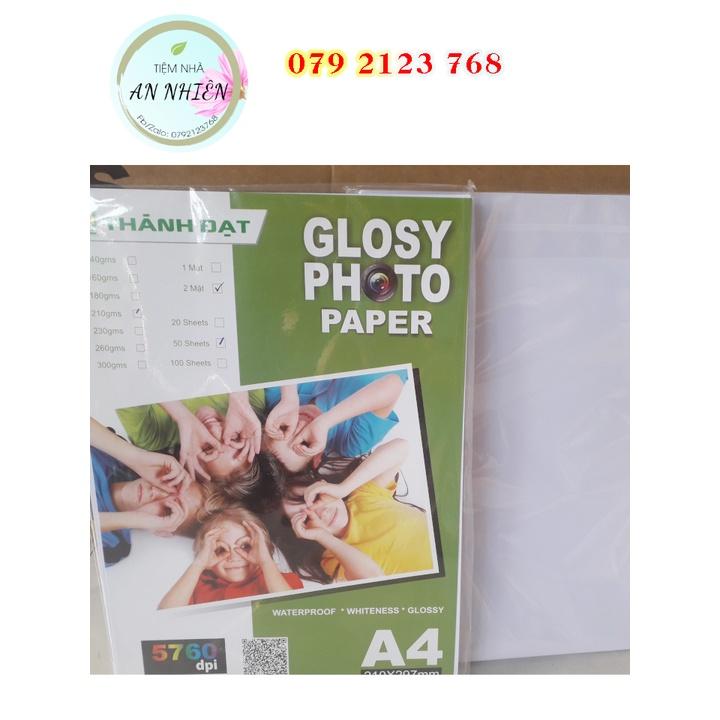 Giấy in ảnh 2 mặt bóng A4 210gsm