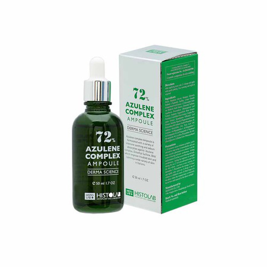 Tinh Chất Hỗ Trợ Giảm Mụn, Điều Tiết Bã Nhờn Histolab 72% Azulene Complex Ampoule Derma Science 50ml