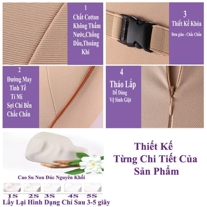 Gối tựa đầu và tựa lưng ô tô xe hơi chất liệu cao su non cao cấp siêu đàn hồi