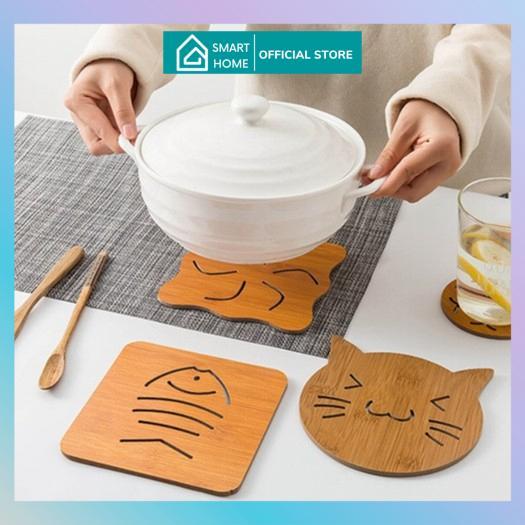 Miếng lót gỗ cách nhiệt bàn ăn, nhà bếp