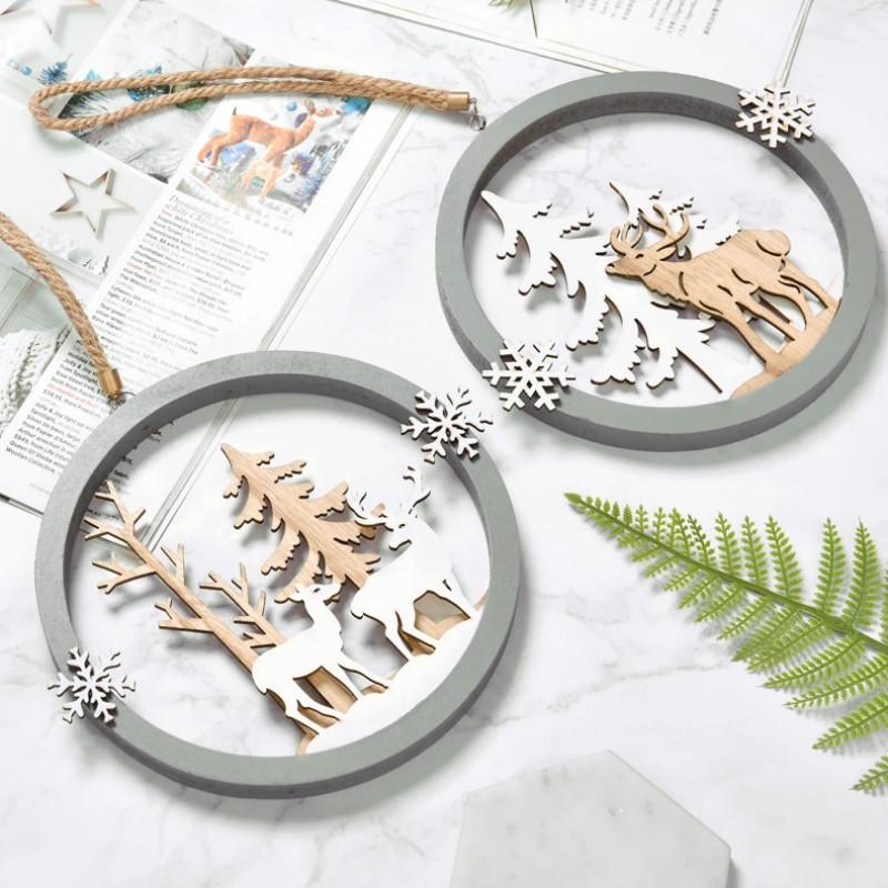 1 Phụ Kiện Gỗ Treo Trang Trí Giáng Sinh