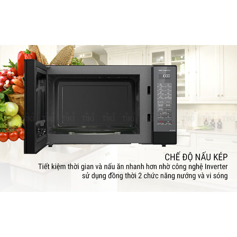Lò Vi Sóng Inverter Có Nướng Panasonic NN-GT65JBYUE  - Hàng Chính Hãng