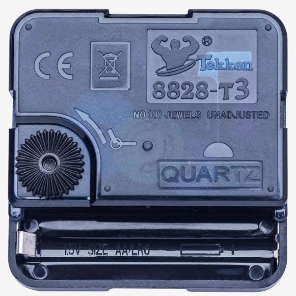 Máy Đồng Hồ Treo Tường Kim Trôi Hiệu Tekken 8828-S3 (Cốt 22mm, Trục Đồng 15mm) - Bảo Hành 2 Năm, Siêu Chính Xác