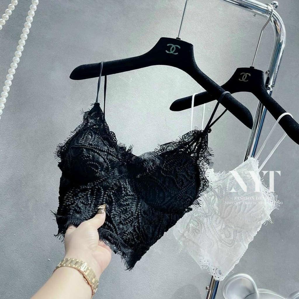M63. Áo bra ren áo 2 dây có mút ngực thiết kế chun lưng co dãn ôm dáng sang chảnh