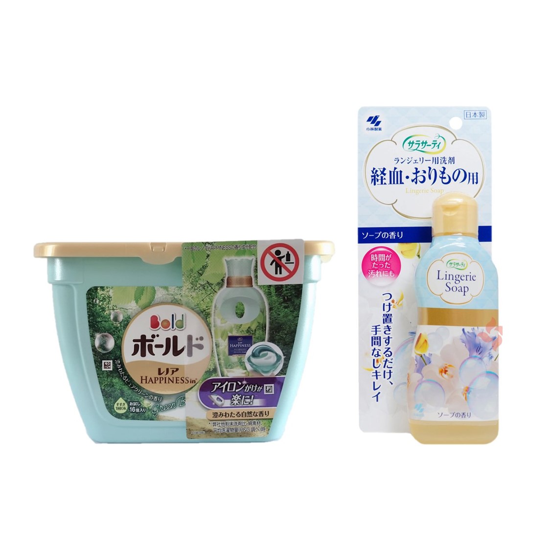 Combo tiện ích: Hộp viên giặt xả quần áo Nhật + Chai nước giặt đồ lót 120ml Nhật
