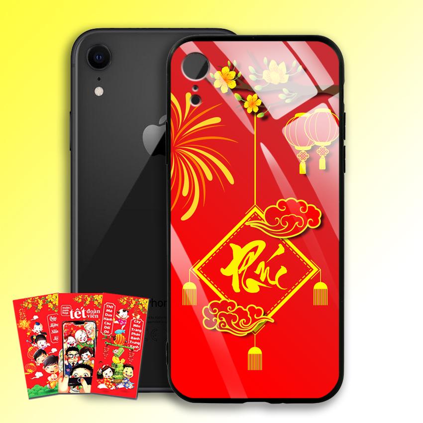Ốp Lưng Kính Cường Lực cho điện thoại Iphone XR - 03006 7972 PHUC04 - Tặng kèm bao lì xì Chúc Mừng Năm Mới - Hàng Chính Hãng