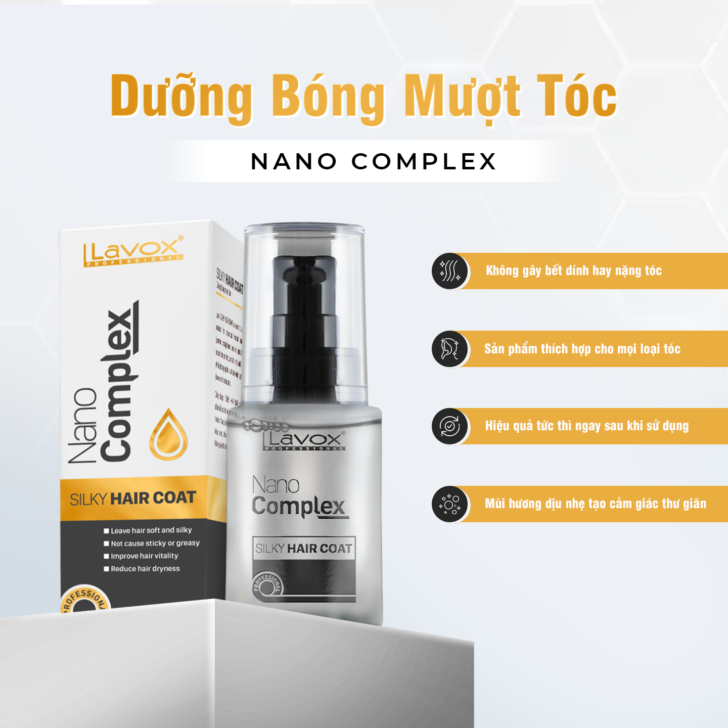 Dưỡng Bóng Mượt Tóc Lavox Nanocomplex
