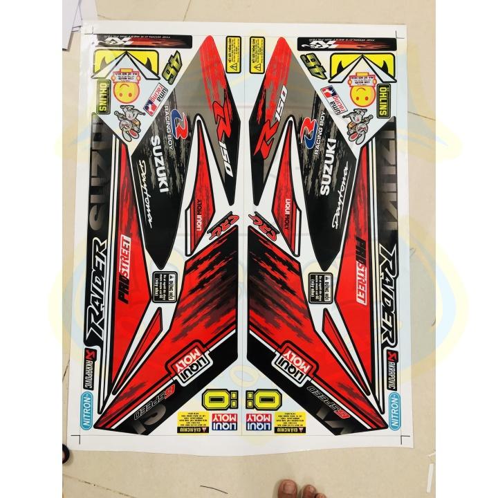 Tem rời xe raider fi đỏ đen