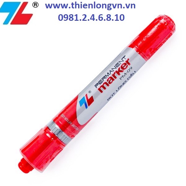 Combo 5 cây bút lông dầu Thiên Long; PM-09 mực đỏ