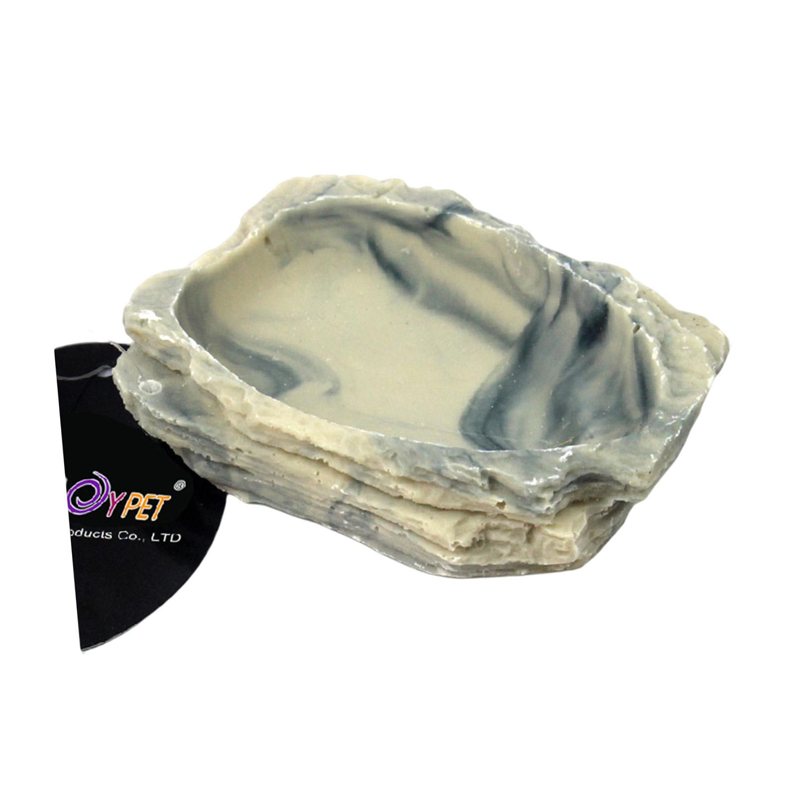 Reptile  Bowl Feeding Bowl Resin Food Feeder for Frog Dragon Gecko