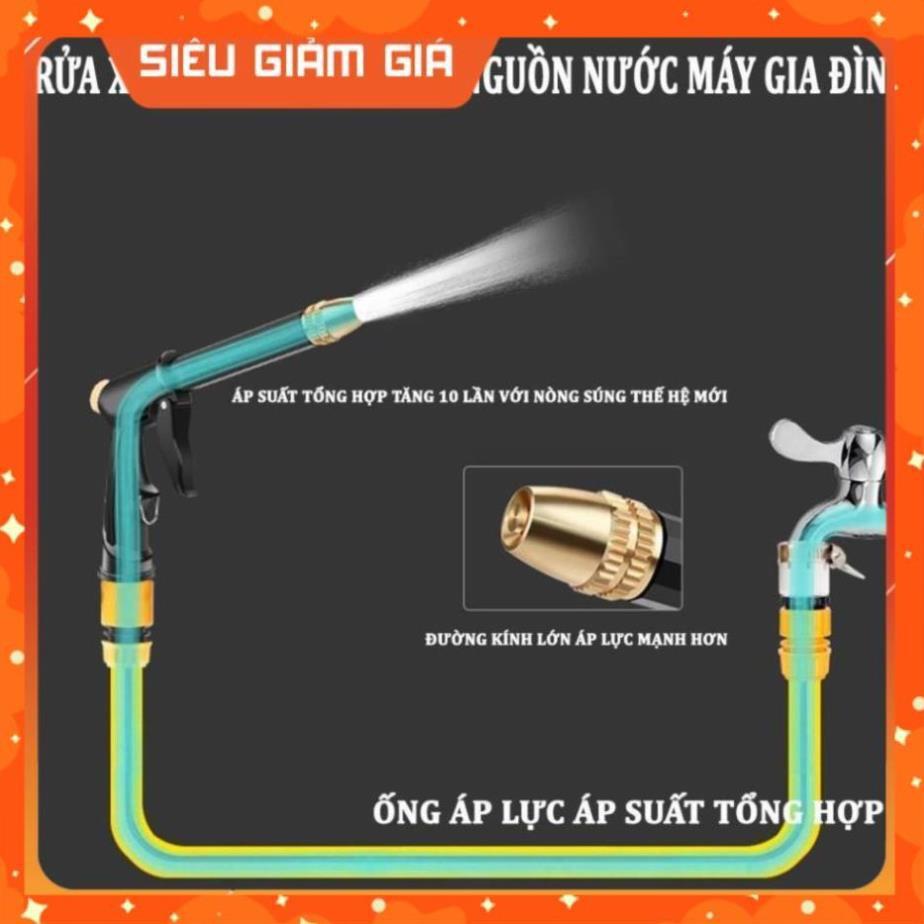 Vòi Xịt Tăng Áp Rửa Xe Ô Tô – Bộ Vòi Xịt Rửa Xe ,Tưới Cây Chuyên Nghiệp 206810-2 cút sập PE