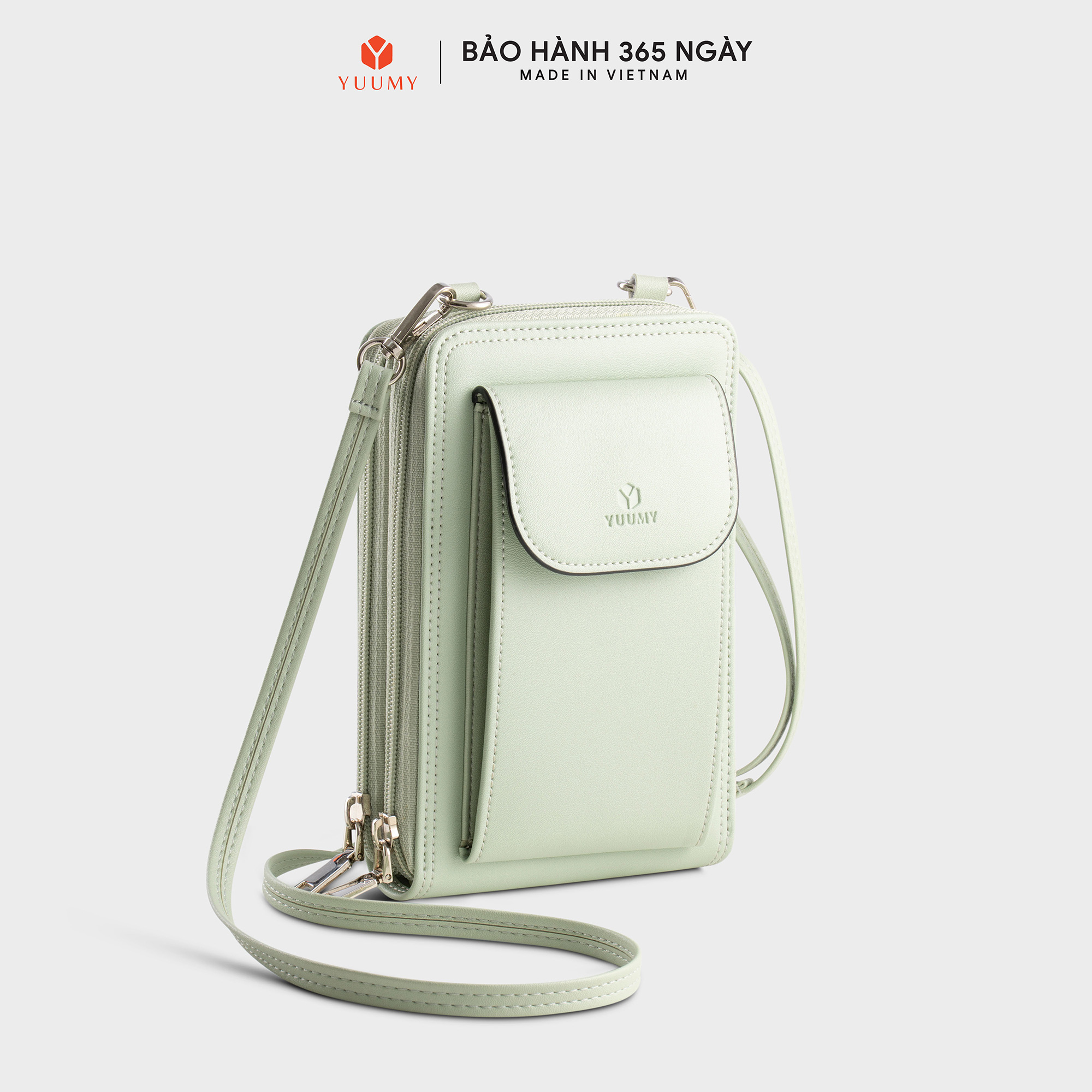 Túi Yuumy ( Thời trang nữ phối ngăn nắp gập mini - Túi đeo chéo da Seasand YN245 )