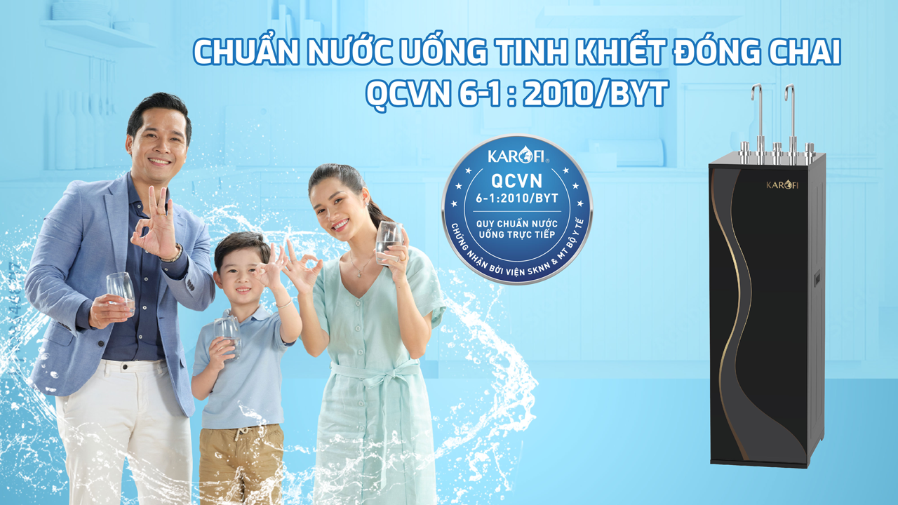 Máy lọc nước nóng lạnh RO Mỹ 11 lõi Karofi KAD-D66S Pro - Giao trước lắp sau miễn phí toàn quốc - Bảo hành 36 tháng - Hàng chính hãng