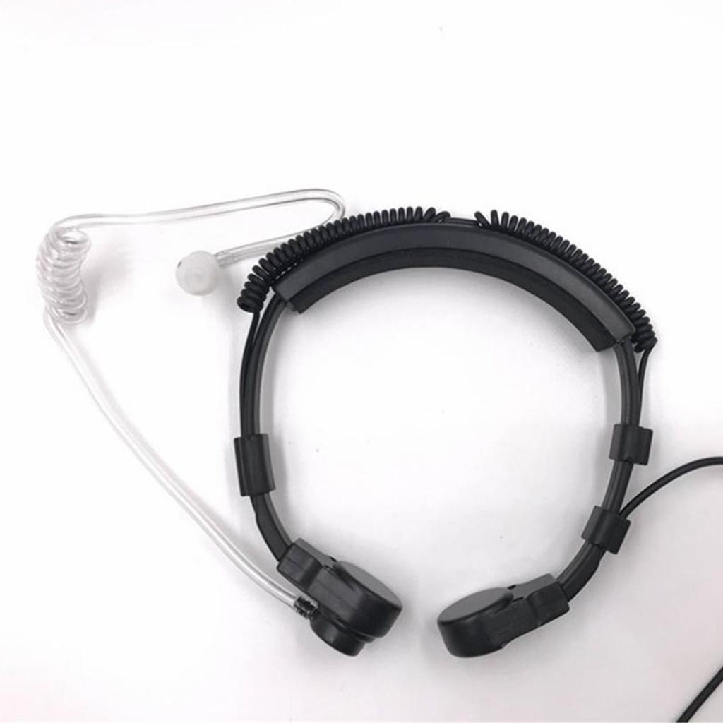 Throat Earpiece Walkie Talkie Air Tube Microphone Mic for GP338