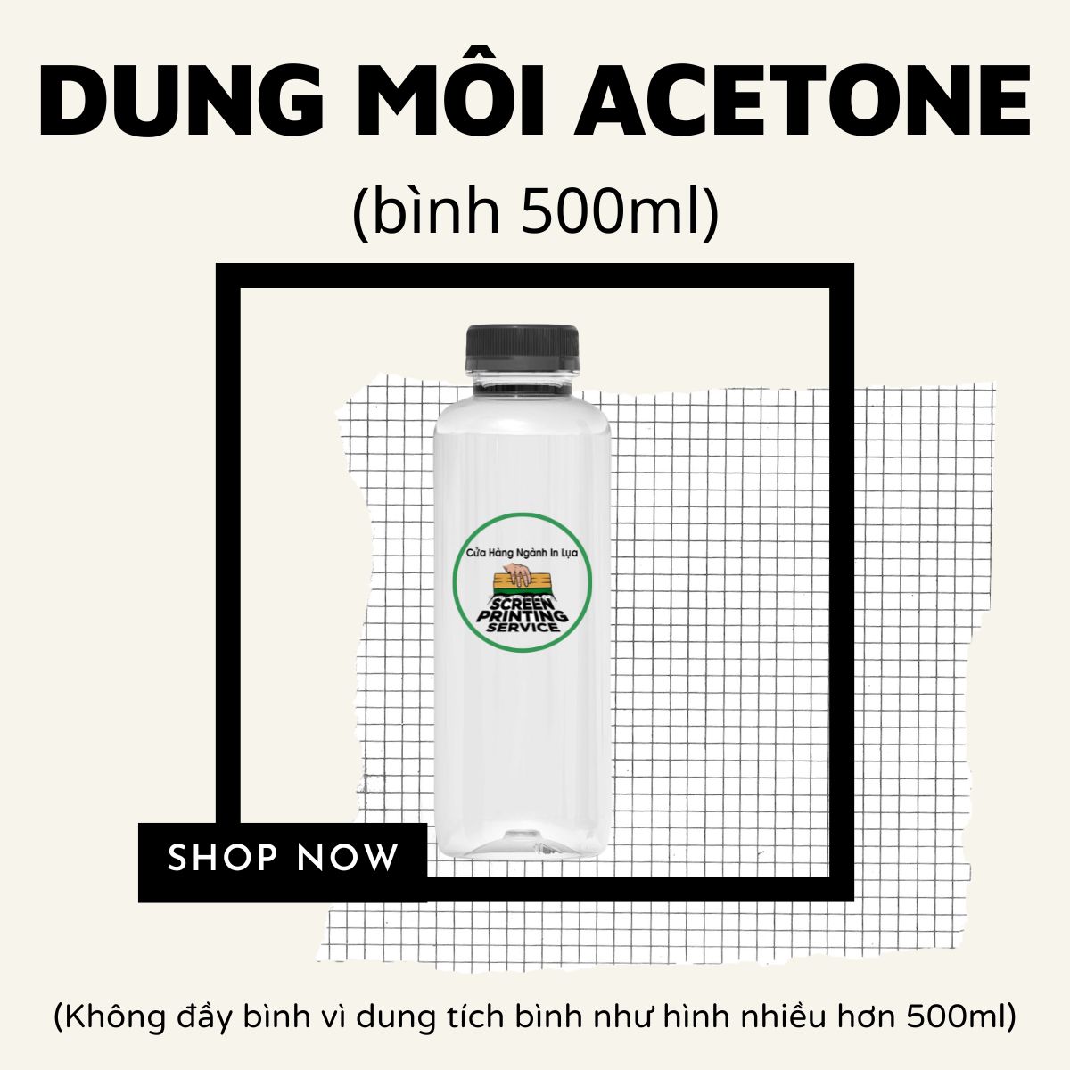 Dung dịch Aceton nước rửa móng tay, tẩy mực in, tẩy keo, nhựa