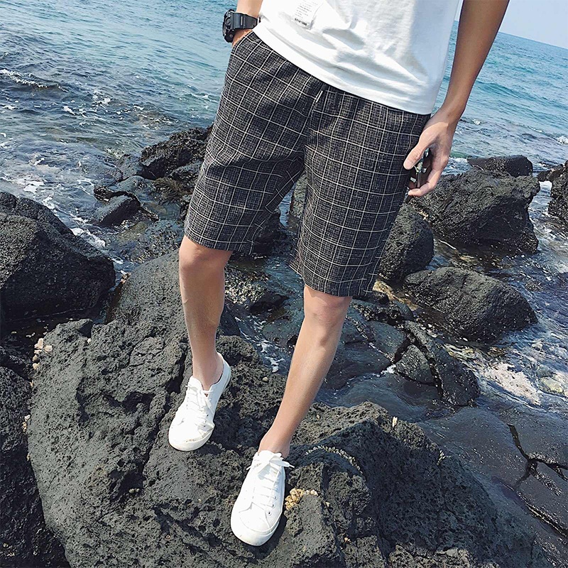 Quần đùi thể thao nam, Combo 5 Quần Short Nam Caro Chất Cotton Đẹp - Hàng xuất khẩu