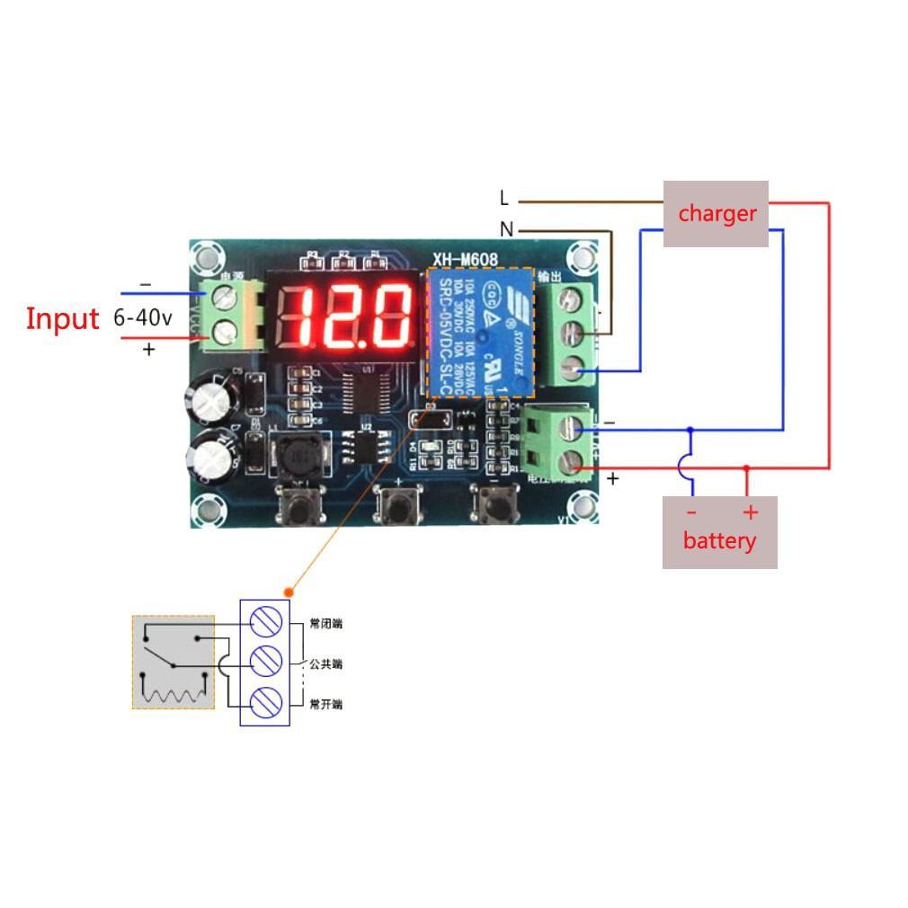 Mô Đun Sạc Pin Tích Hợp Vôn Kế Dưới Điện Áp Bảo Vệ Quá Áp XH