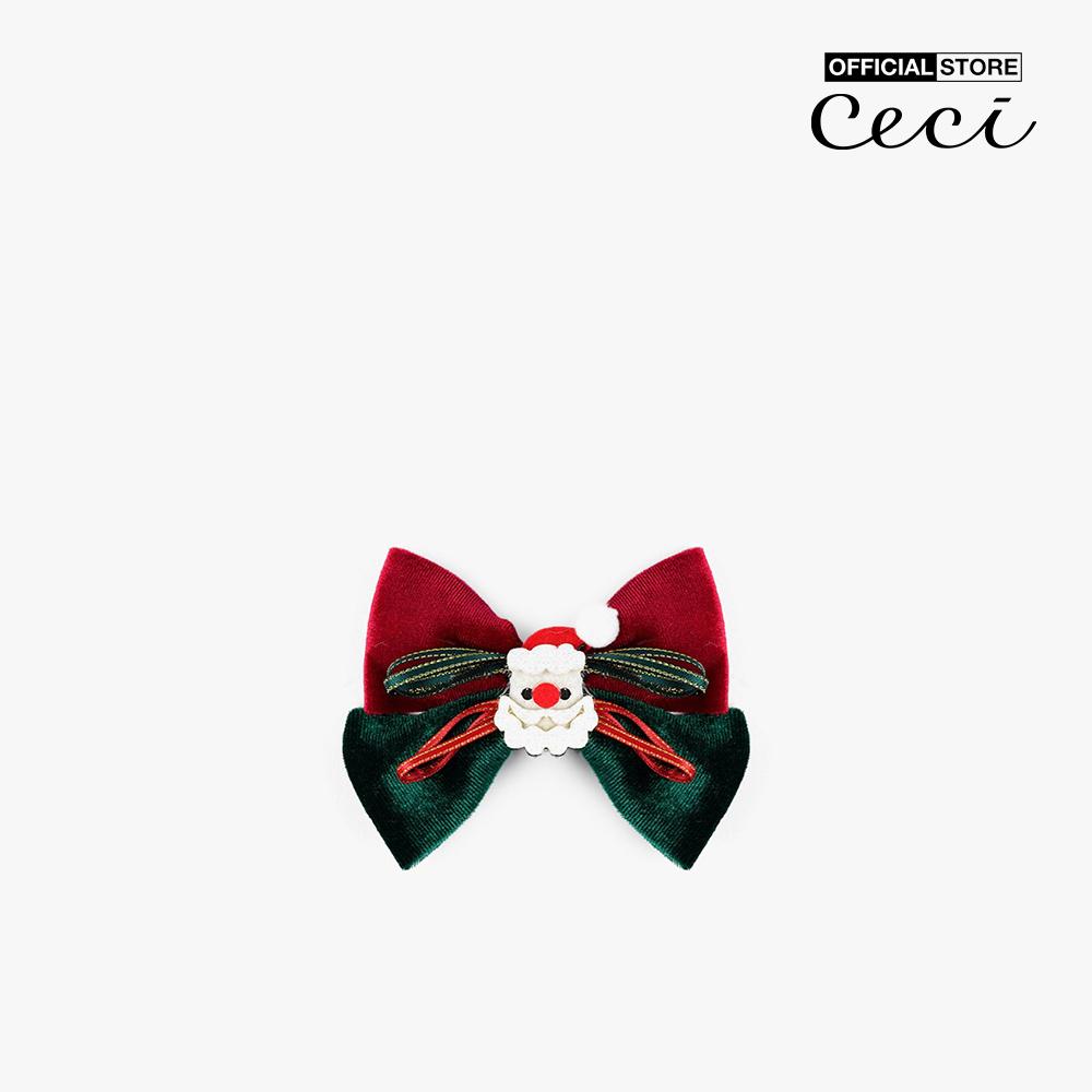 CECI - Kẹp tóc nữ hình chiếc nơ phối mặt ông già noel CC6-01000146