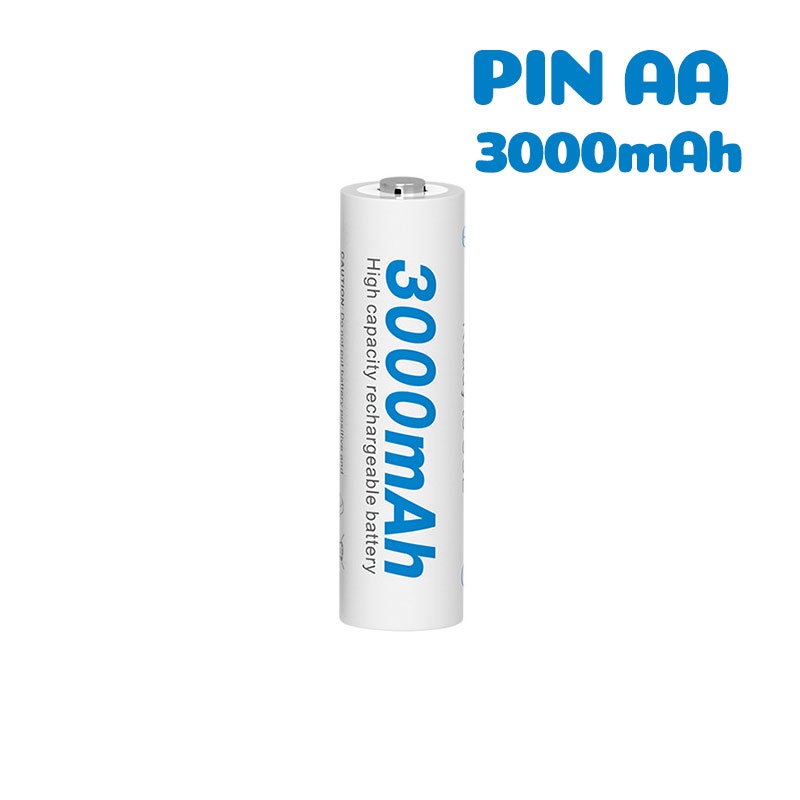 Pin Sạc AA AAA 600mAh 700mAh 1100mAH 3000mAh 1.2V Dùng Lại Sau Mỗi Lần Sạc
