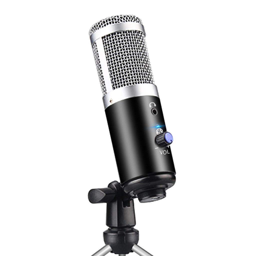 2x USB Condenser Microphone For PC Laptop Desktop Computer Studio Recording