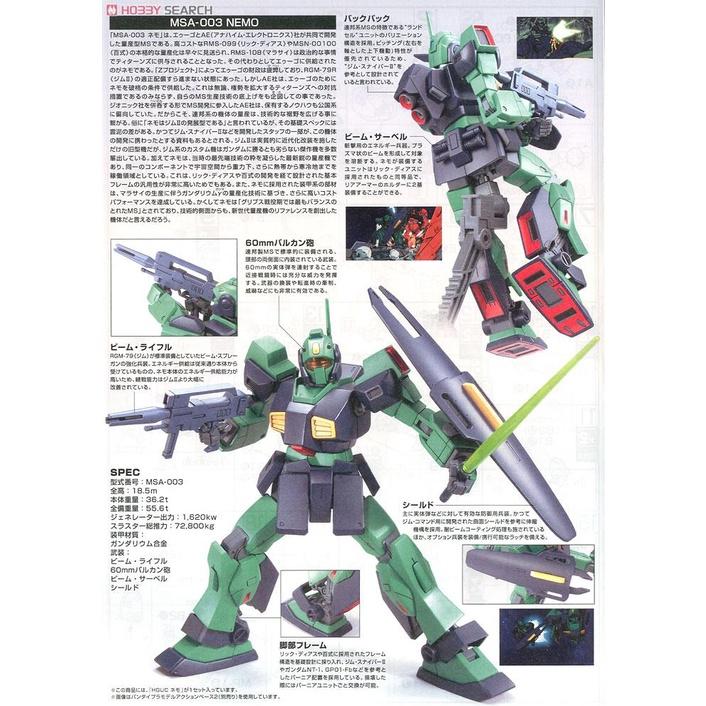 Bộ lắp ráp Gunpla 1/144 HG UC NEMO