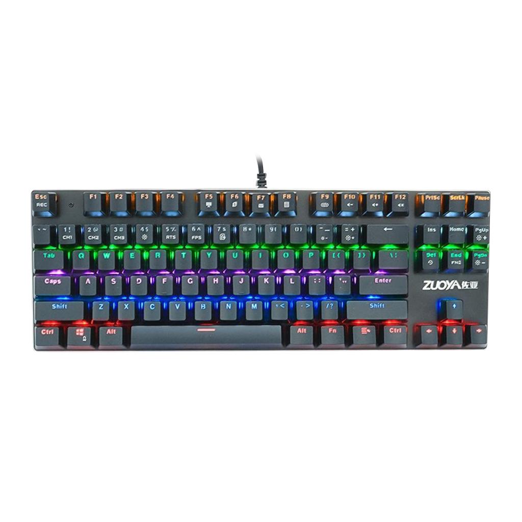 ZUOYA Gaming Mechanical Keyboard Wired Backlit 87Key