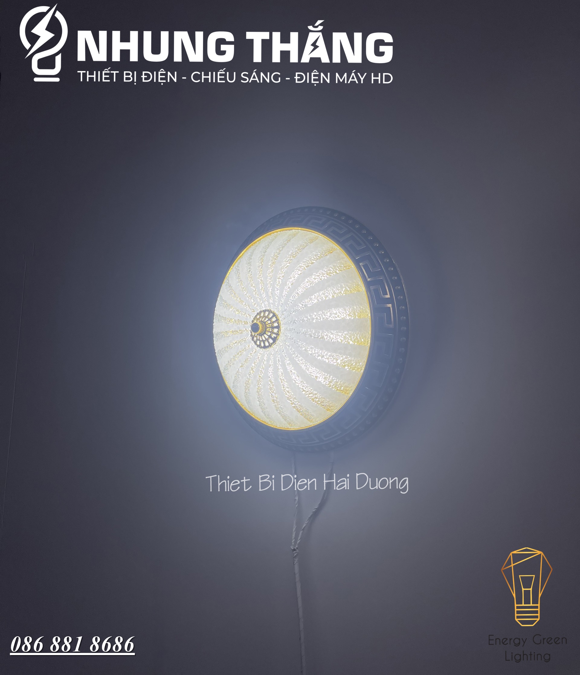 Đèn Ốp Trần Đa Giác OT-022DA Decor Phong Cách Vintage - Đường Kính 40cm - 3 Chế Độ Ánh Sáng - Có Video