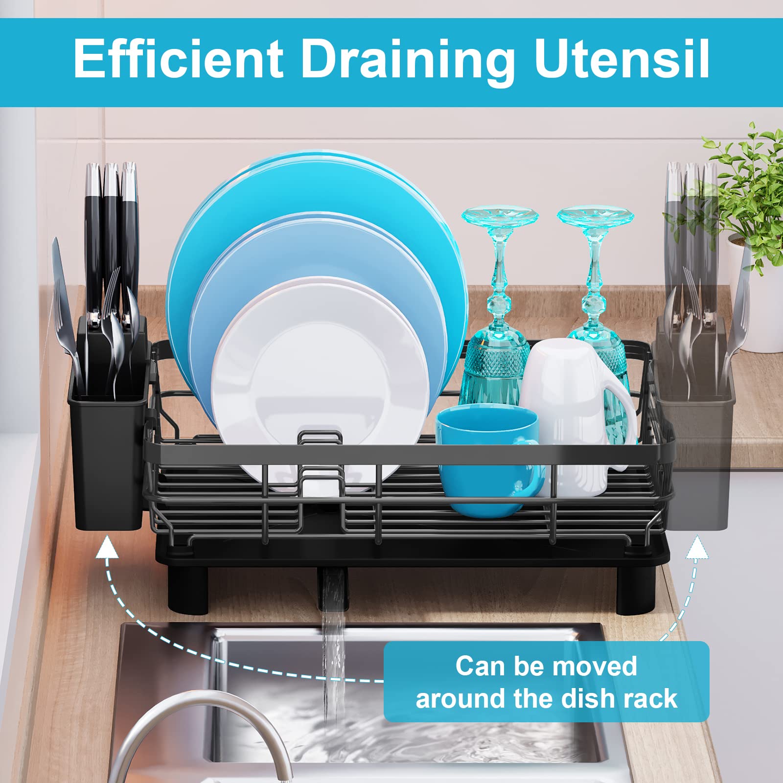 Kệ Úp Ráo Nước Chén Dĩa, Dụng Cụ Ăn Uống MOUKABAL Kitchen Shelf